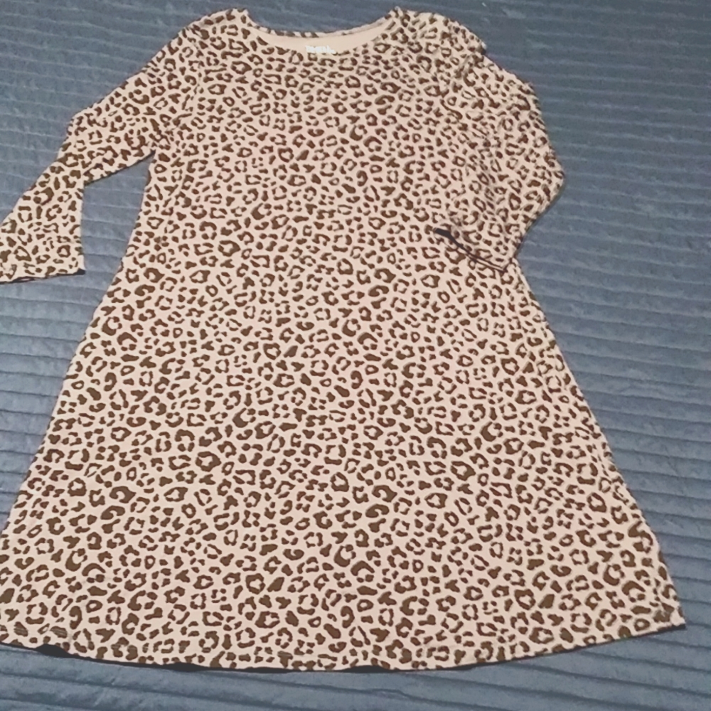 Cheetah Crop Sleeve Dress
